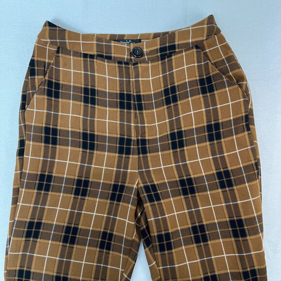 Papaya Vintage Style Clueless Mustard Plaid Two Piece Cropped Jacket & Pants M - Picture 8 of 16